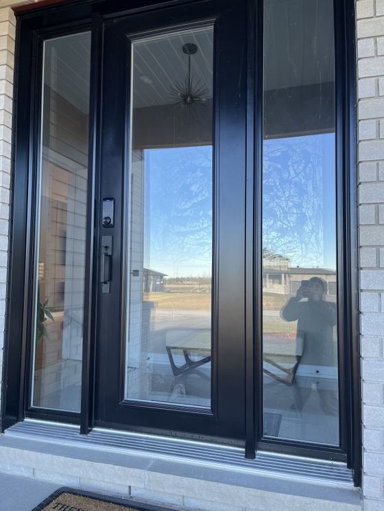 Repaired residential front entry door in Ottawa