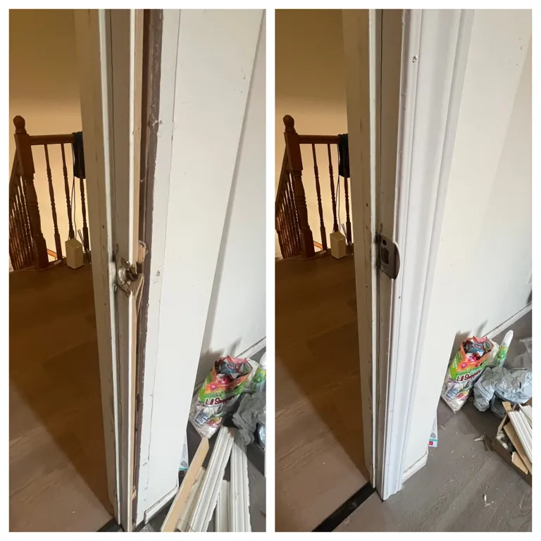 Sagging door re-hung and aligned in Ottawa